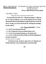 Đề thi khảo sát chất lượng giữa học kỳ II môn Ngữ văn Lớp 6 - Năm học 2018-2019 - Trường THCS Bắc Sơn (Có đáp án)